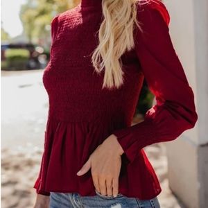 Beautiful Smocked Tunic Blouse